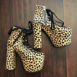 UNIF Shoes l UNIF Hellbound Leopard Platform Shoes